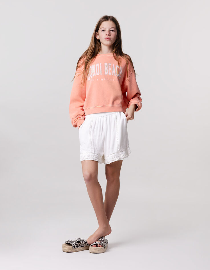 Shorts crudos encaje bohemio niña-1