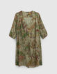 Cremeweißes Damenkleid mit Paisley-Print-6