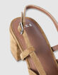 Camel su&egrave;de pumps Dames-6