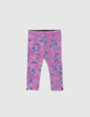 Baby girls' Indian floral/navy reversible leggings-1