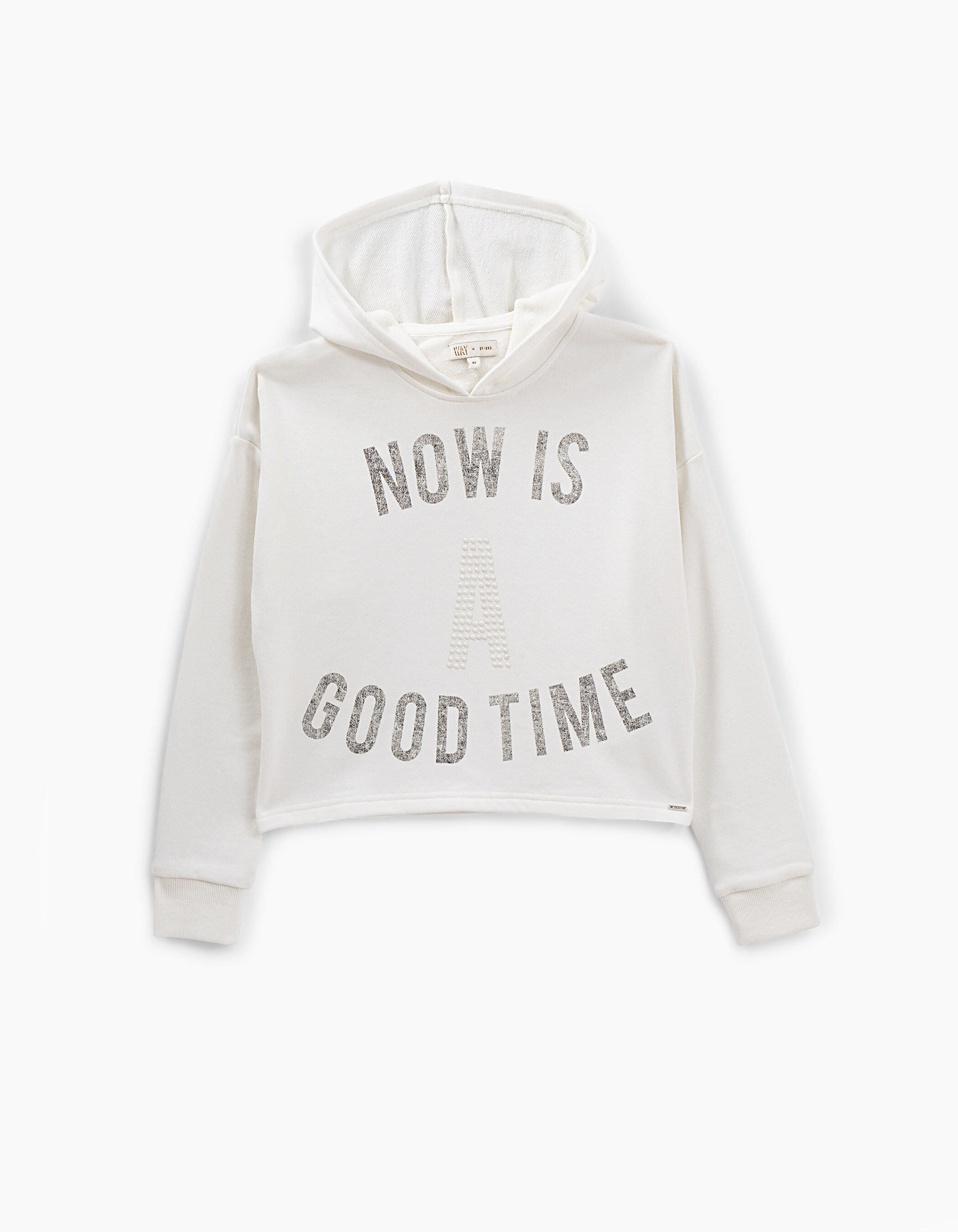 Off white slogan print hoodie best sale