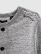 Grijs jeansvest met kap jongens -4