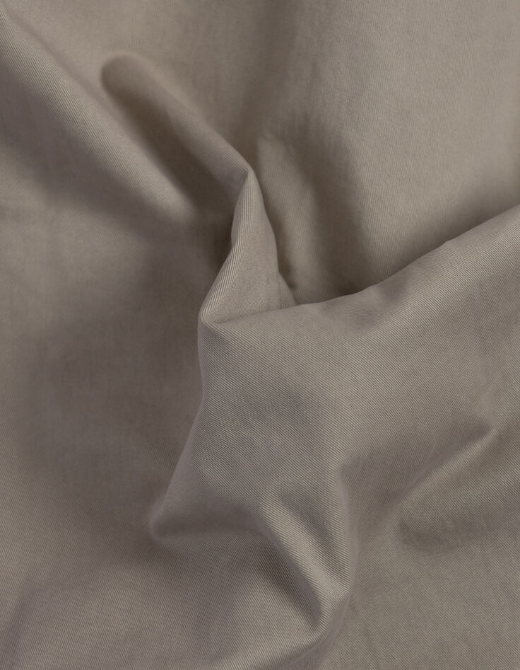 Dames oversized beige overhemd met geborduurde juwelenkraag-4