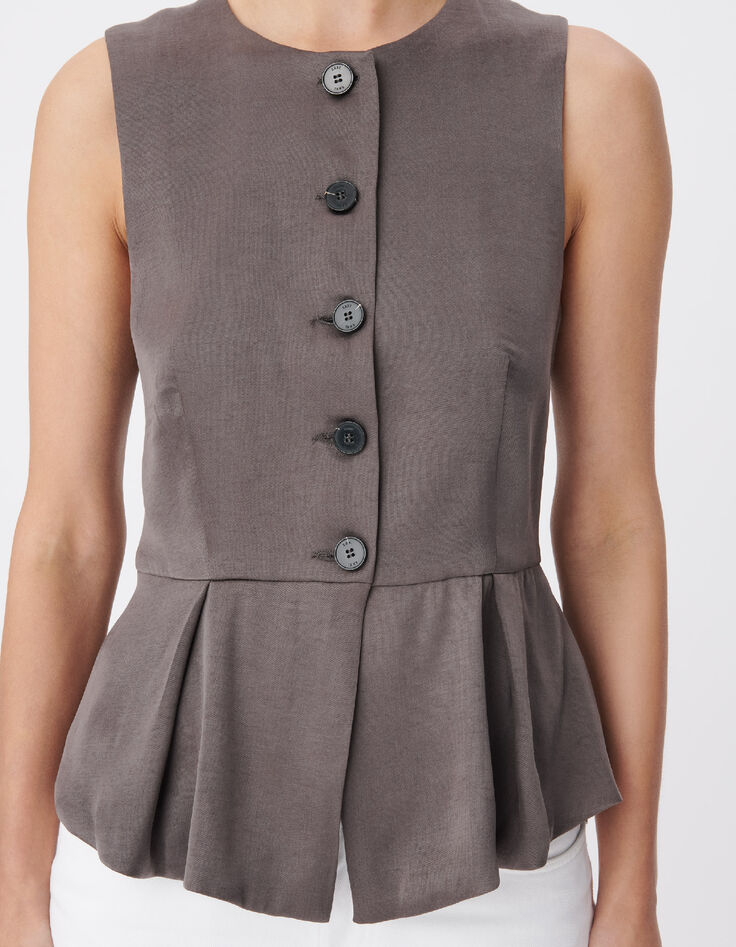 Lyocell&reg; grijs mouwloos damesvest-5