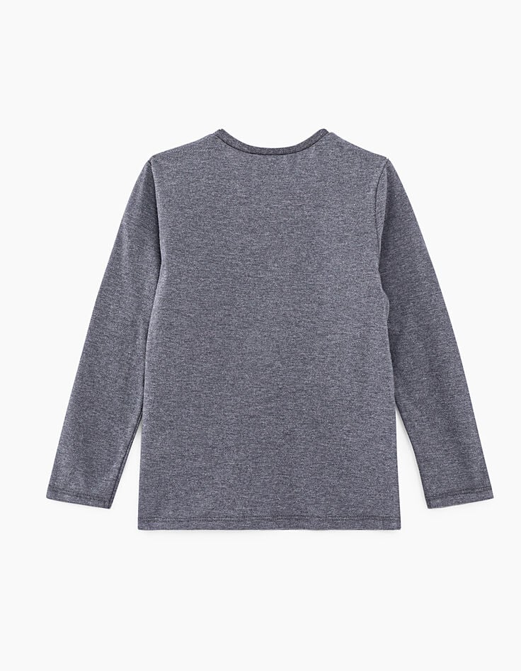 Camiseta gris jaspeado antracita visual k helado niño-4 Camiseta gris jaspeado antracita visual k helado niño-4