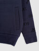 Navy vest mouwen gebreide logo's jongen-4