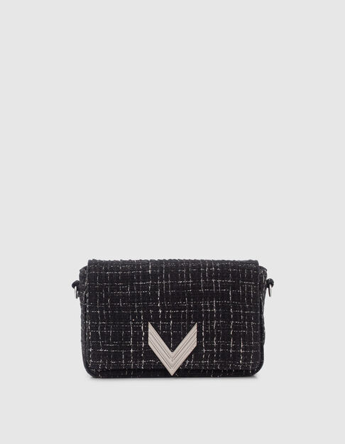 Le sac 111 noir façon tweed Femme - IKKS