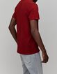 Men&rsquo;s dark red organic cotton Essential V-neck T-shirt-5
