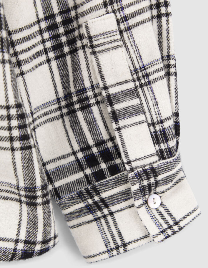 Girls’ black and white checked shirt-7