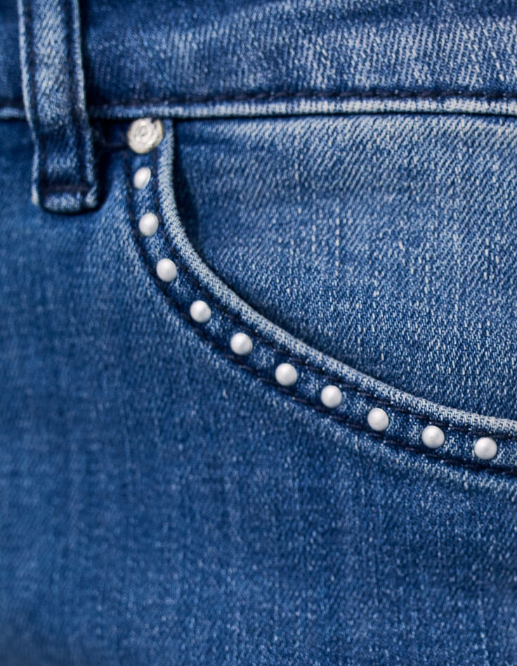 Vaqueros azules slim sculpt up mid waist joyas bolsillos mujer-5