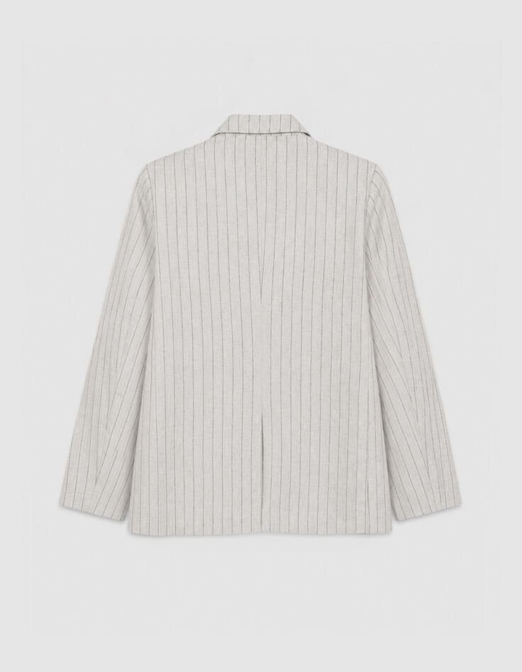 Veste de tailleur beige rayures tennis Femme-8