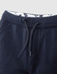 Baby boys' navy/origami print reversible shorts-2