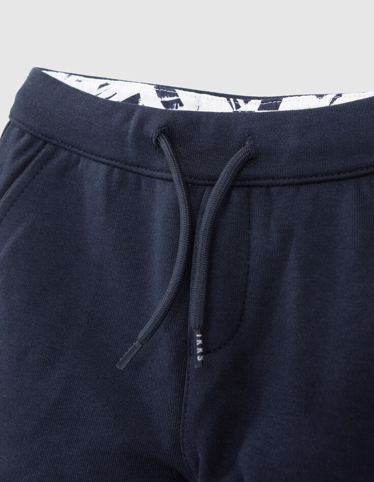 Baby boys' navy/origami print reversible shorts-2