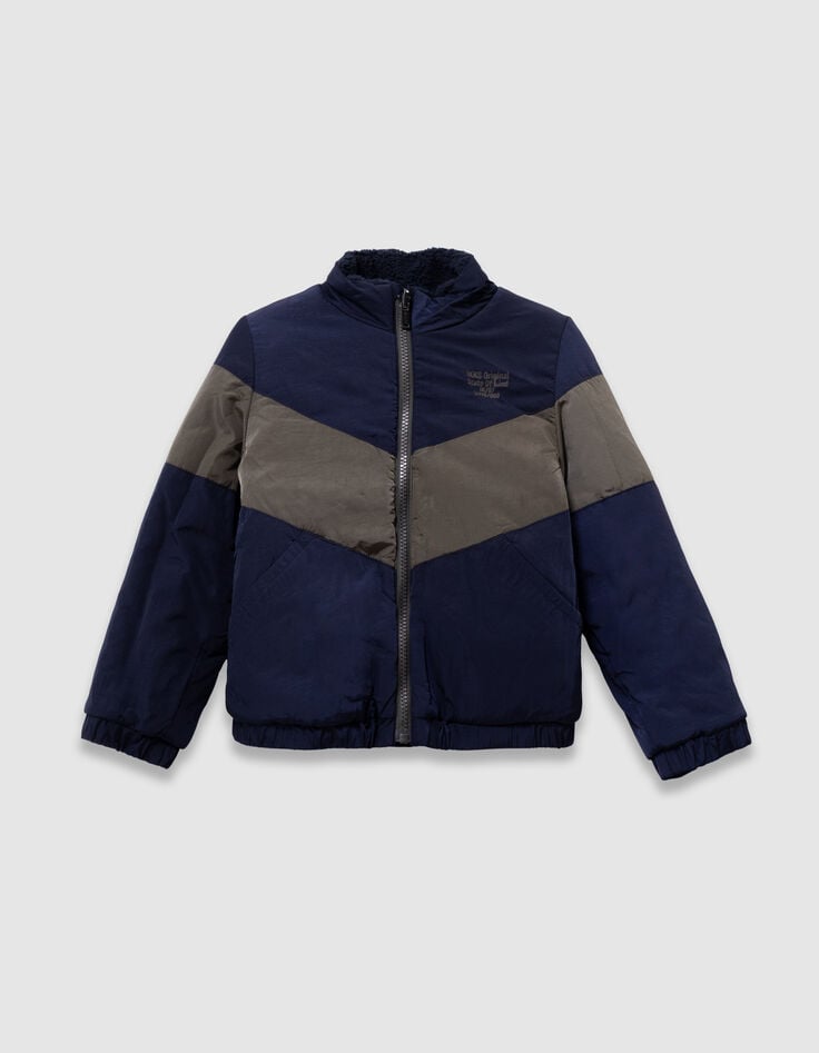 Khaki 3-in-1 Parka und Wendeanorak für Jungs-4