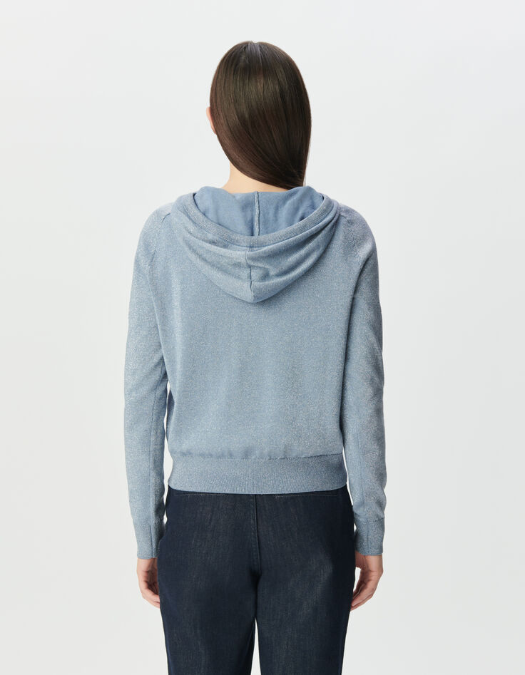Jersey capucha azul cielo punto fino lúrex mujer-4 Jersey capucha azul cielo punto fino lúrex mujer-4