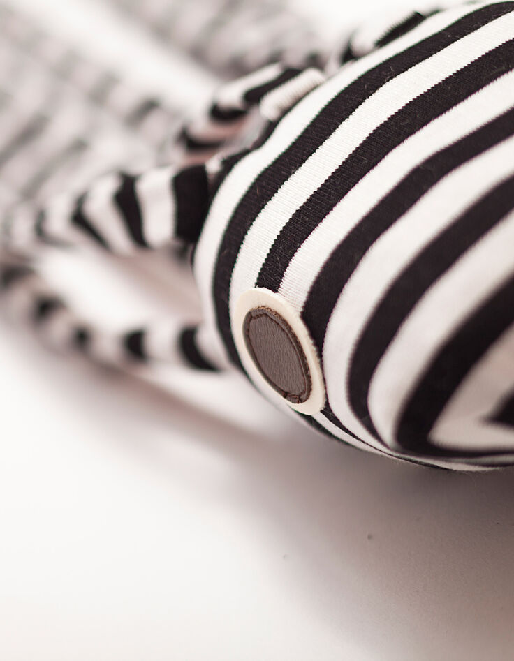 Pieuvre en tissu rayée noir et blanc RAPLAPLA-2