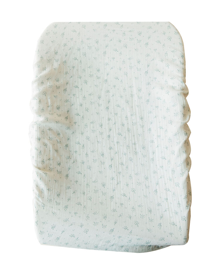 Housse de matelas à langer blanche coton bio GABRIELLE PARIS-1