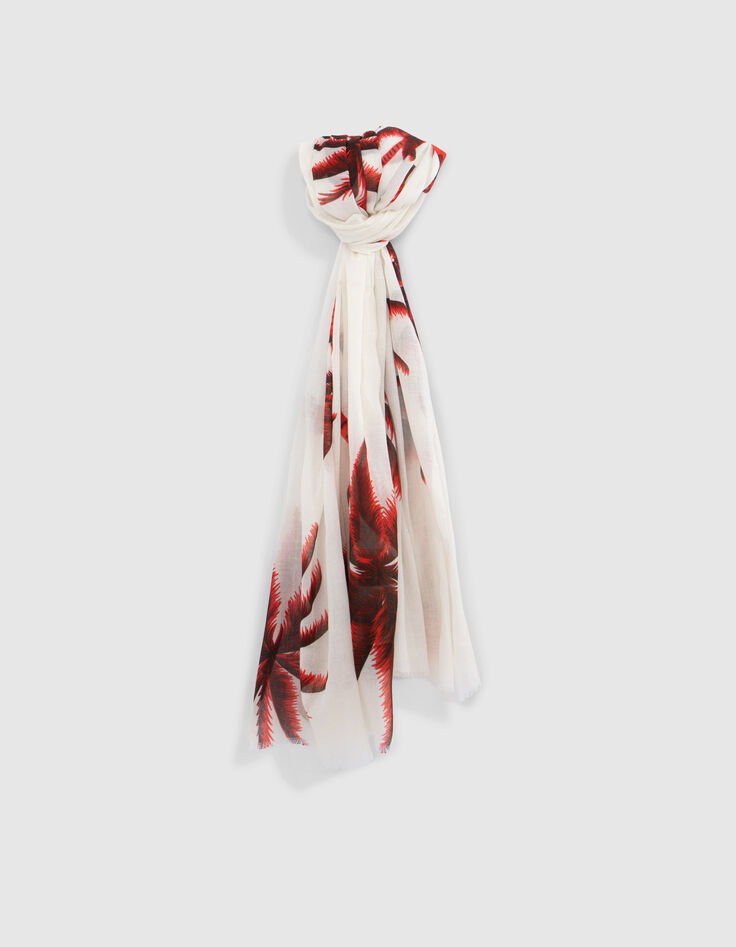 Fular rojo palmeras mujer-1