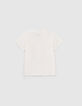 T-shirt &eacute;cru coton bio visuel bananes b&eacute;b&eacute; gar&ccedil;on-3