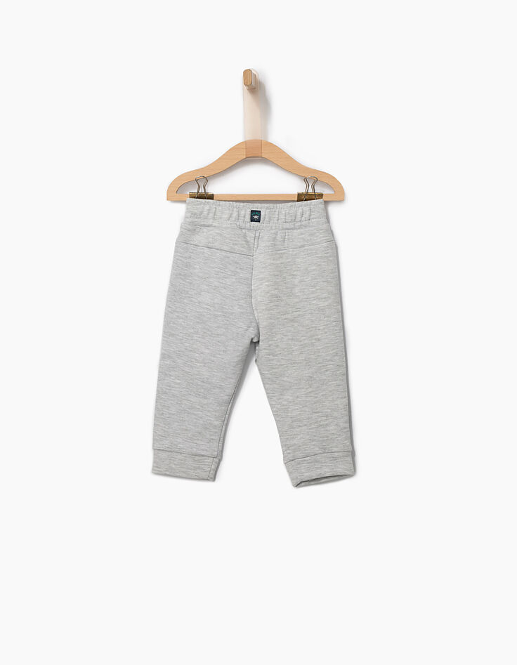 Pantalon molleton gris et navy b&eacute;b&eacute; gar&ccedil;on -2