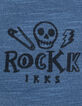 Blaues Babylätzchen aus Biobaumwolle mit Rocker-Print-3