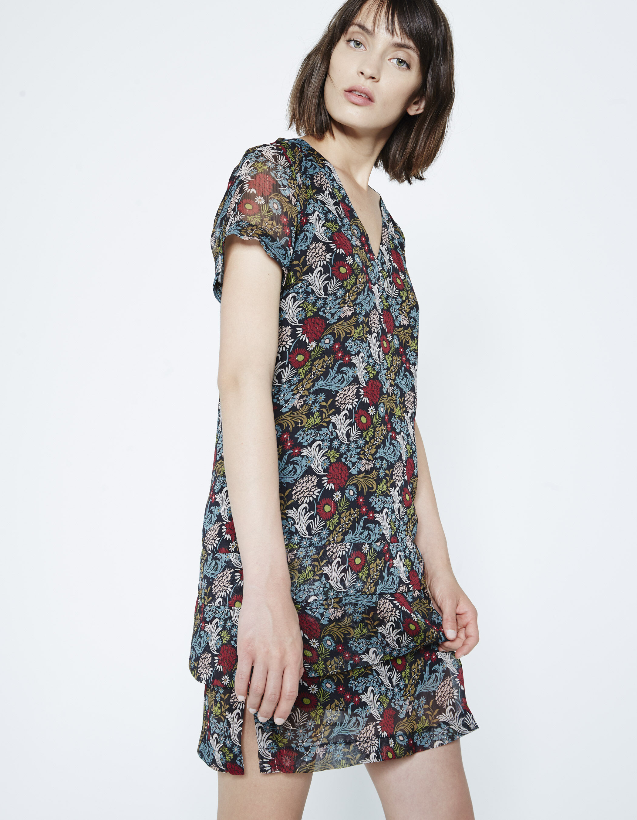 Floral print voile dress IKKS