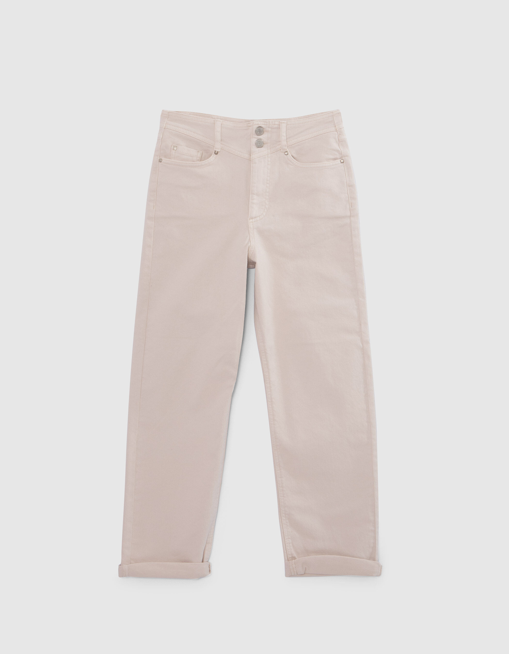 Jean mom beige 2025 femme