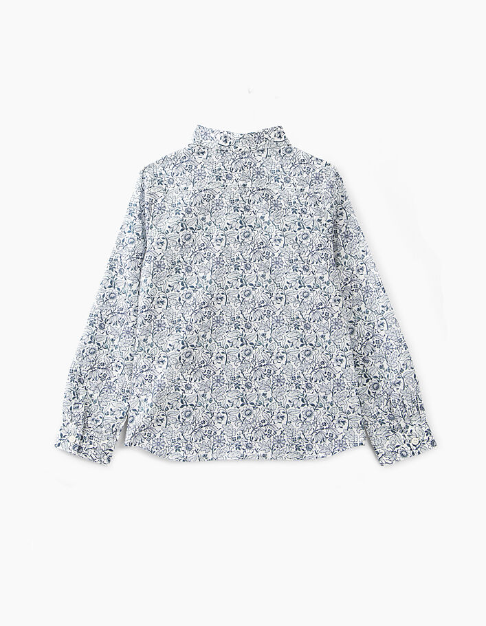 Boys’ white emerald flower print shirt