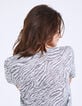 Tee-shirt imprimé zèbre message L.A Drive femme-5