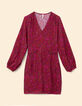 Robe rose imprim&eacute; floral I.Code-7