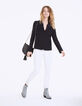 Women’s cotton gabardine suit jacket, coated collar -6