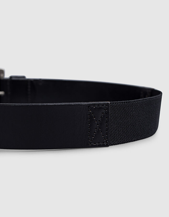 Women’s double buckle elasticated leather belt-2
