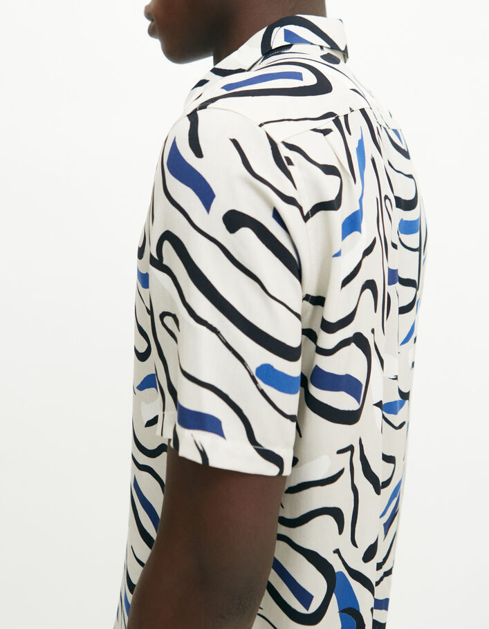 Electric blue REGULAR overhemd abstracte print Heren - IKKS