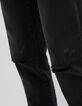 Men’s charcoal SLIM jeans with distressed patches-4