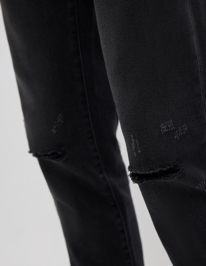 Antraciet SLIM jeans met slijtplekken Heren - IKKS