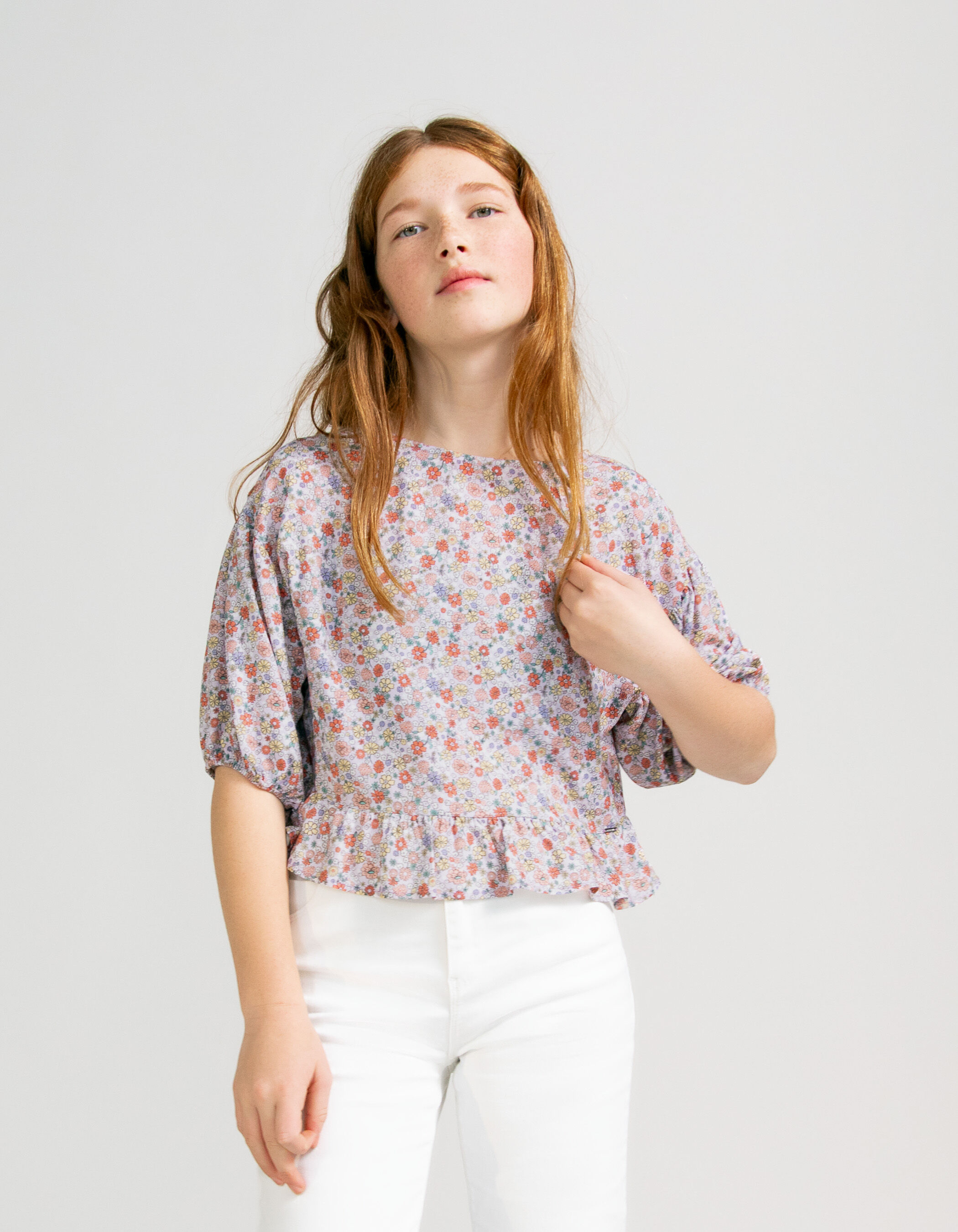 Blouse lilas LENZING ECOVERO flower power fille IKKS