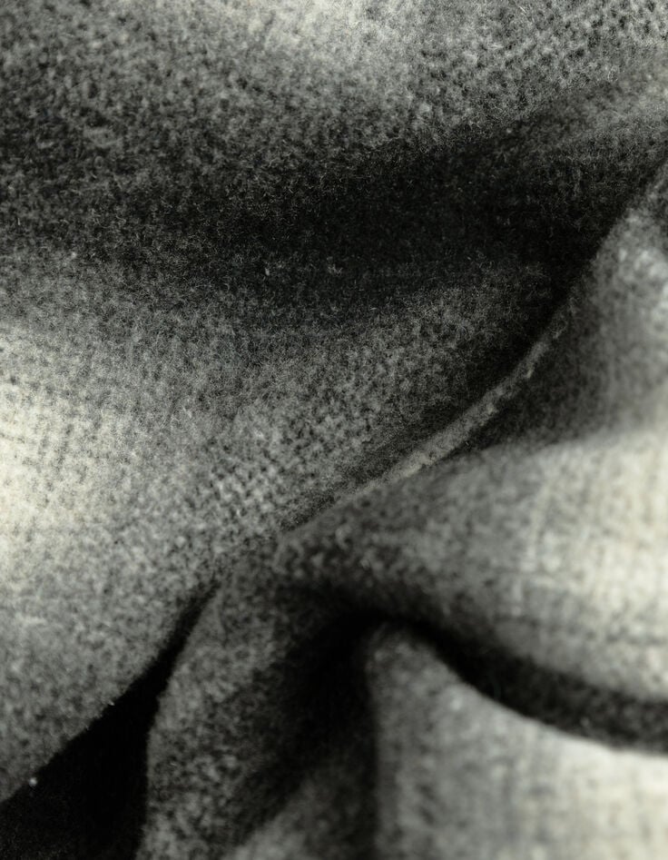 Surchemise grise motif carreaux col velours Homme-7