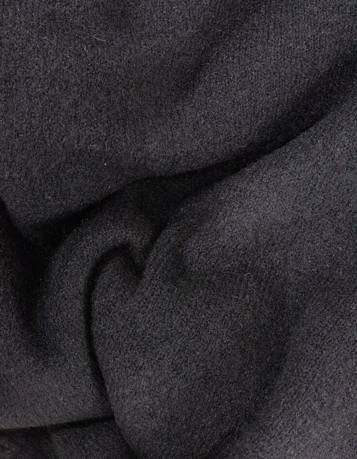 Schwarzes Damen Strick Maxikleid mit Nieten auf dem R&uuml;cken-6
