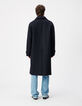Men's navy blue long coat-3