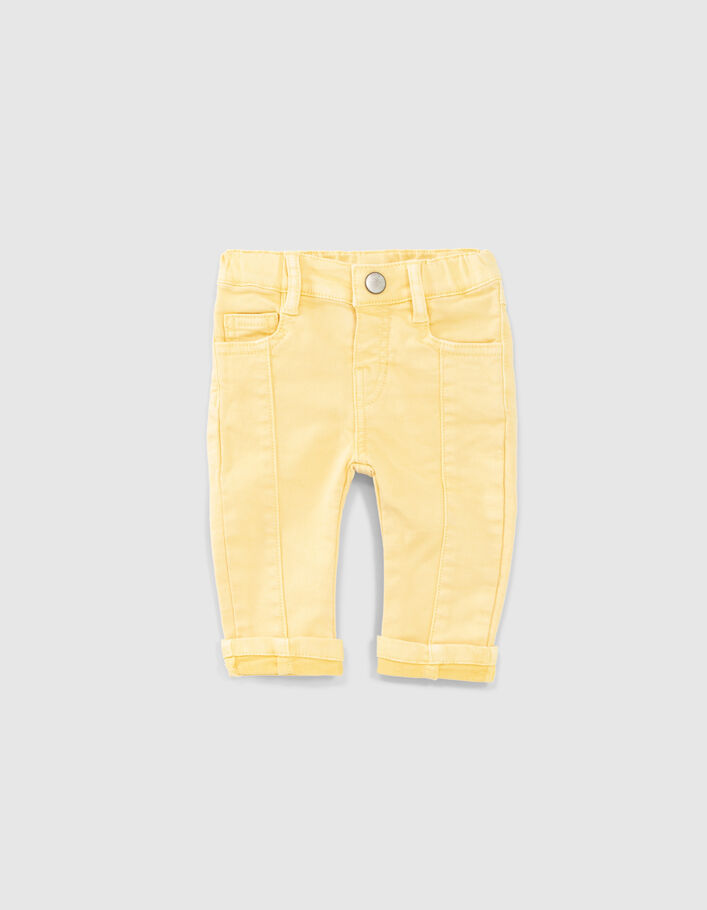 Hellgelbe Jeans mit Naht vorne für Babyjungen - IKKS