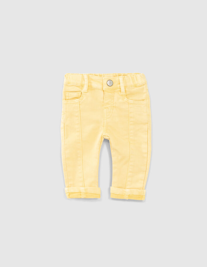 Lichtgele jeans met naad vooraan babyjongens - IKKS