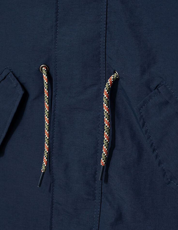 Boys' indigo hooded parka -6