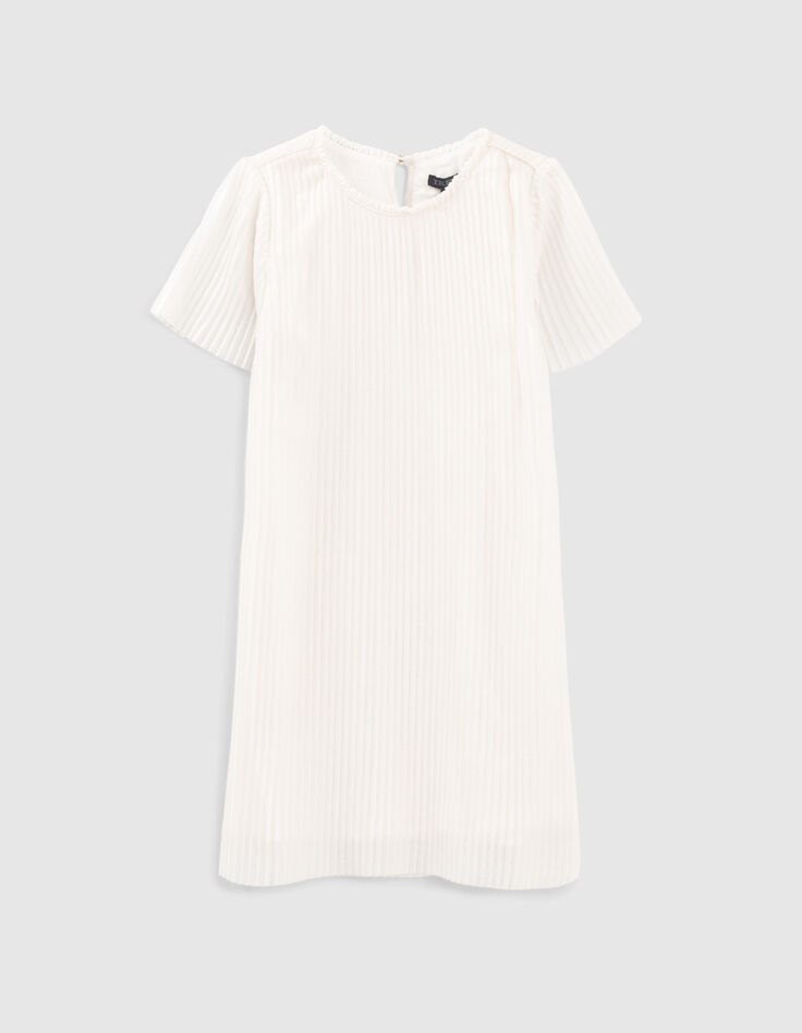Goldfarbenes Mädchenplisseekleid mit Glitzer-1