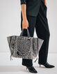 Sac cabas LE 1440 DENIM matelassé chevrons femme-7
