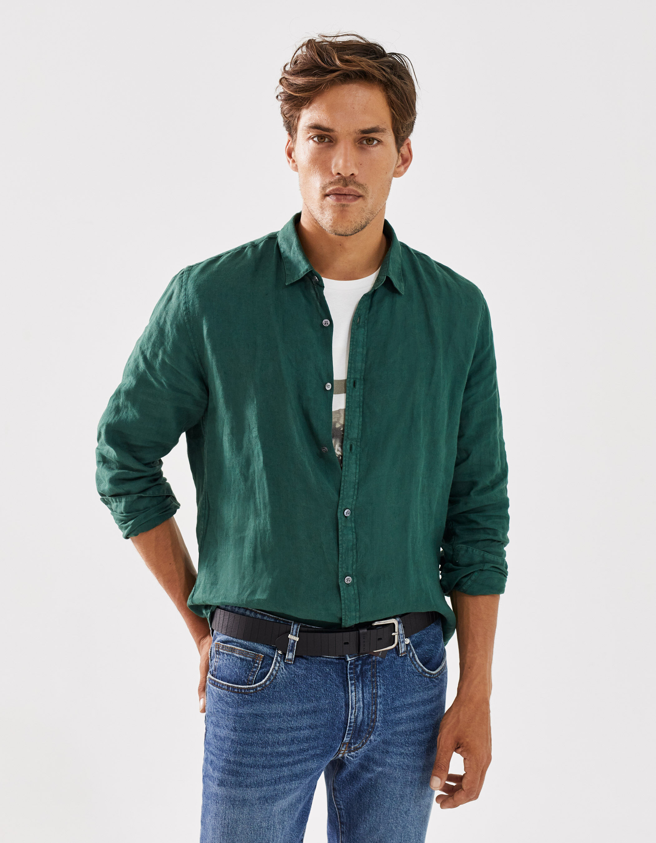 Chemise lin online slim homme