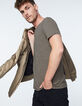 Men's beige with black stripes sailor T-shirt-1