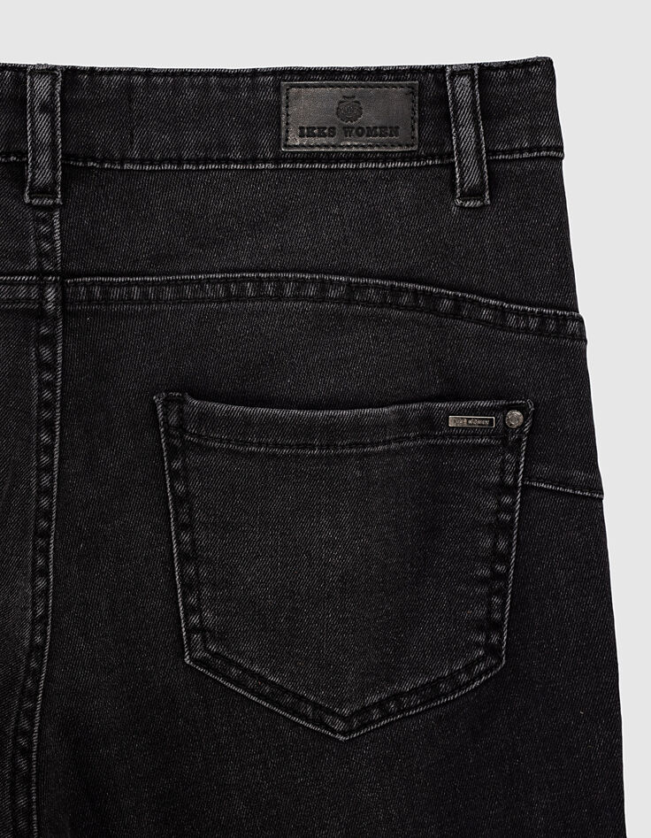Zwarte flare jeans hoge taille dames-3