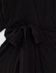 Combinaison longue en viscose noire manches kimono femme-2