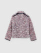 Chaqueta azul marino mini me lana tweed niña-4