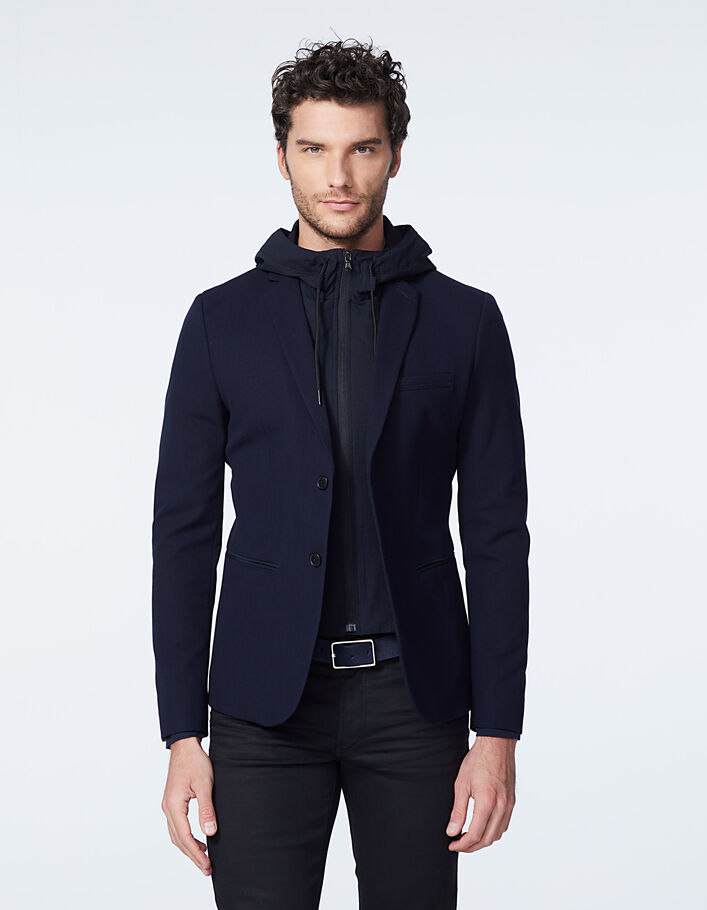 Men’s navy jacket with hooded facing - IKKS